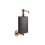 Immagine di Gessi ACCESSORIES dispenser sapone a parete colore nero, finitura copper PVD 63614#030
