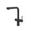 Immagine di Gessi INEDITO miscelatore con bocca girevole per lavello, con funzione acqua filtrata, colore nero finitura opaco 60572#299