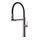 Gessi 316 FLESSA miscelatore semi-professionale monocomando H.50 cm, con bocca girevole e doccetta estraibile doppio-getto, finitura steel brushed 60210#239