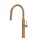 Gessi 316 miscelatore monocomando H.47 cm, con bocca girevole e doccetta estraibile doppio getto, finitura warm bronze brushed PVD 60022#726
