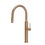 Immagine di Gessi 316 miscelatore monocomando H.47 cm, con bocca girevole e doccetta estraibile doppio getto, finitura warm bronze brushed PVD 60022#726