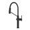 Immagine di Gessi HABITO miscelatore semi pro H.50 cm per lavello, monocomando, con bocca girevole e doccetta estraibile doppio getto, colore nero finitura opaco 60664#299