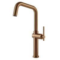 Immagine di Gessi HABITO miscelatore semi pro H.41 cm per lavello, monocomando, con bocca girevole, finitura warm bronze brushed PVD 60650#726