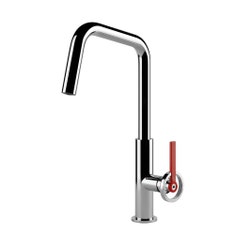 Immagine di Gessi OFFICINE V miscelatore H.37.9 cm per lavello, monocomando, con bocca girevole, finitura cromo 60201#031