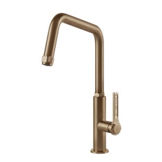 Immagine di Gessi OFFICINE miscelatore monocomando con canna girevole, finitura warm bronze brushed PVD 60051#726