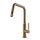 Gessi OFFICINE miscelatore monocomando, con canna girevole e doccetta estraibile, finitura warm bronze brushed PVD 60053#726