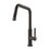 Immagine di Gessi OFFICINE miscelatore monocomando, con canna girevole e doccetta estraibile, finitura black metal brushed PVD 60053#707