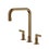 Immagine di Gessi INCISO rubinetto a 3 fori, con canna girevole, finitura warm bronze brushed PVD 58701#726