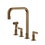 Immagine di Gessi INCISO rubinetto 3 fori, con canna girevole, con doccetta estraibile mono getto, finitura warm bronze brushed PVD 58703#726