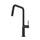 Gessi STELO miscelatore H.38.5 cm per lavello, monocomando, con bocca girevole e doccetta estraibile doppio getto, colore nero finitura opaco 60307#299