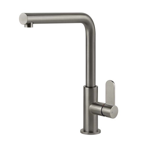 Immagine di Gessi ACCIAIO miscelatore H.29 cm per lavello, monocomando, con bocca girevole, finitura steel brushed 60538#239