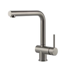 Immagine di Gessi ACCIAIO miscelatore H.27.3 cm per lavello, monocomando, con bocca girevole, finitura steel brushed 60596#239