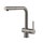 Gessi ACCIAIO miscelatore H.27.6 cm per lavello, monocomando, con bocca girevole e doccetta estraibile mono getto, finitura steel brushed 60598#239