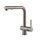 Gessi ACCIAIO miscelatore H.27.6 cm per lavello, monocomando, con bocca girevole e doccetta estraibile doppio getto, finitura steel brushed 60600#239