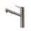 Immagine di Gessi ACCIAIO miscelatore H.24.7 cm per lavello, monocomando, con bocca girevole e doccetta estraibile doppio getto, finitura steel brushed 60636#239