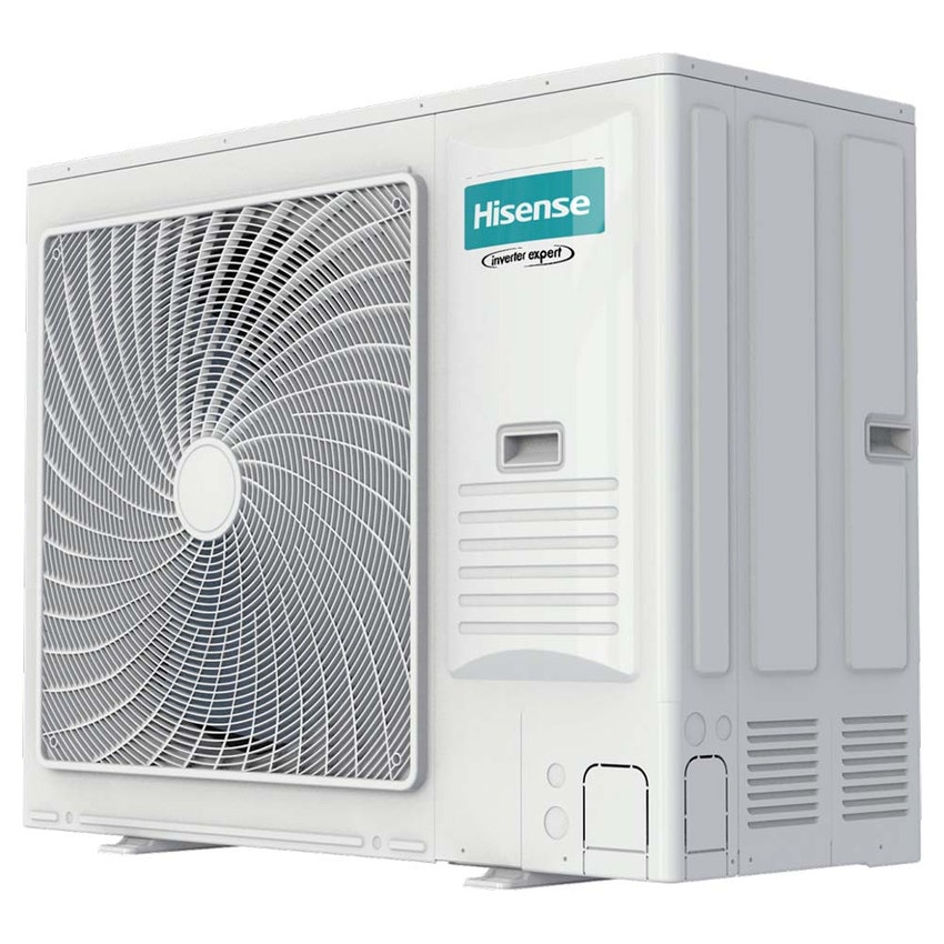 Immagine di Hisense ACT-CC8 Climatizzatore a cassetta 90x90 cm monosplit inverter | unità esterna 10 kW unità interna 35000 BTU | griglia e comando remoto AUC105UR4RKC8+AUW105U4RW8