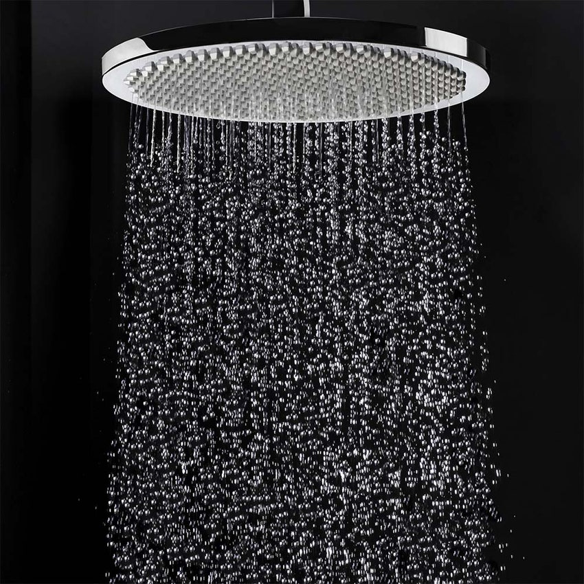 Immagine di Bossini APICE colonna doccia termostatica a 2 vie, con doccetta estraibile Ø 2 cm, supporto doccetta e flessibile 150 cm, finitura cromo 10507000030008