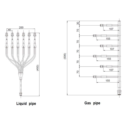 Immagine di Hisense Giunto per sistemi multi linea commerciale da 4 a 6 unità interme FQ-6S3110E