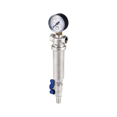 Immagine di RBM Filtro autopulente 1/2” in ottone, 100 μm, per acqua con cartuccia filtrante estraibile 01260410