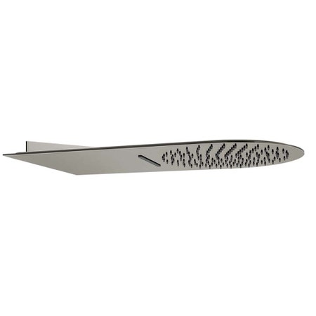 Immagine di Gessi WELLNESS sistema multifunzione a parete 300 con funzioni pioggia/cascata, finitura mirror steel 33073#238