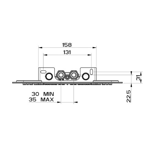 Immagine di Gessi WELLNESS sistema multifunzione a parete 300 con funzioni pioggia/cascata, finitura mirror steel 33073#238