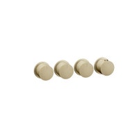 Immagine di Gessi SHOWER miscelatore termostatico a parete, 3 uscite indipendenti, installazione verticale o orizzontale, senza corpo incasso, brass brushed PVD 63436#727