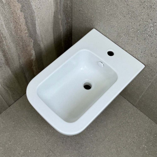 Immagine di Hatria TECNA bidet sospeso monoforo, colore bianco finitura opaco A0Y9DG25