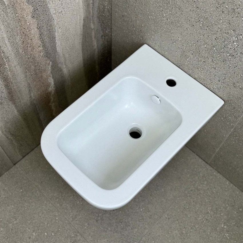 Immagine di Hatria TECNA bidet sospeso monoforo, colore bianco finitura opaco A0Y9DG25