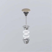Immagine di Cielo Piletta universale click clack finitura cromo, con coperchio in ceramica colore avena finitura opaco PIL01AV