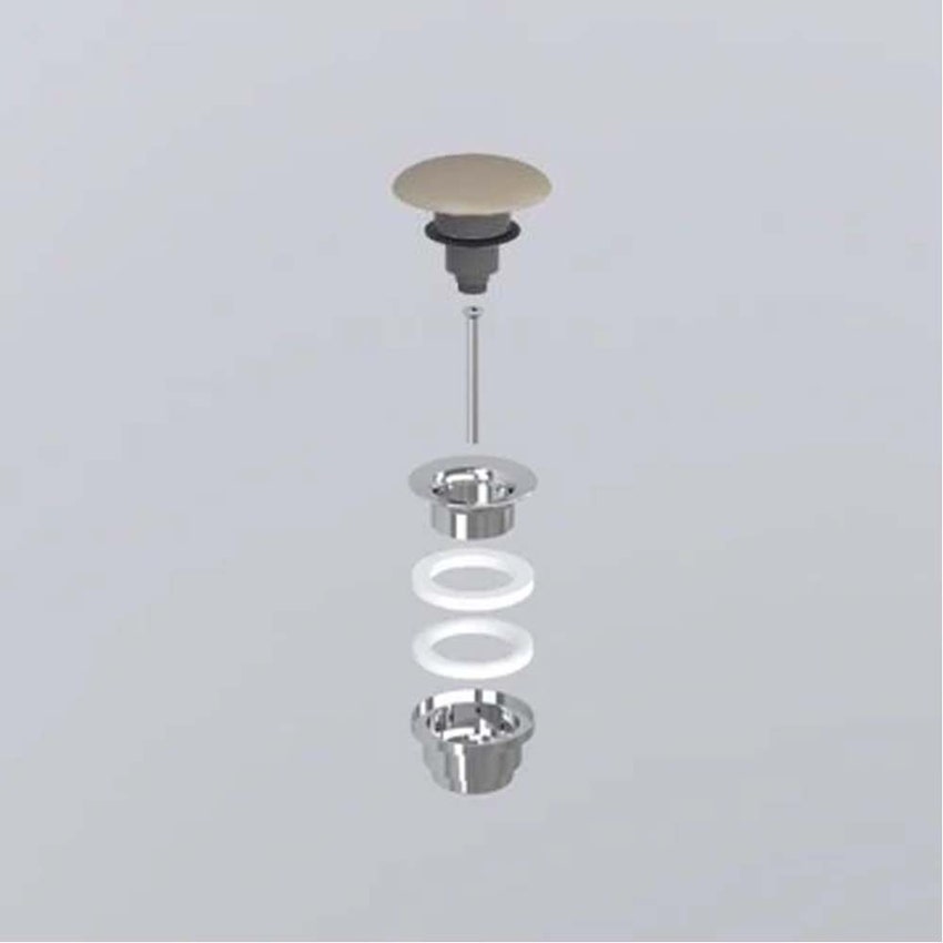 Immagine di Cielo Piletta universale click clack finitura cromo, con coperchio in ceramica colore avena finitura opaco PIL01AV