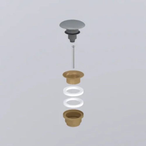 Immagine di Cielo Piletta universale click clack finitura bronzo, con coperchio in ceramica colore brina finitura opaco PIL01BRBR