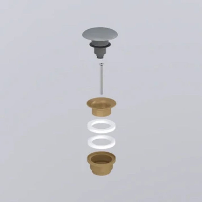 Immagine di Cielo Piletta universale click clack finitura bronzo, con coperchio in ceramica colore brina finitura opaco PIL01BRBR