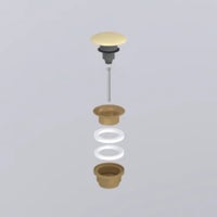 Immagine di Cielo Piletta universale click clack finitura bronzo, con coperchio in ceramica colore canapa finitura opaco PIL01BRCN