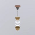Immagine di Cielo Piletta universale click clack finitura bronzo, con coperchio in ceramica colore ninfea finitura lucido PIL01BRNI