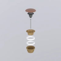 Immagine di Cielo Piletta universale click clack finitura bronzo, con coperchio in ceramica colore ninfea finitura lucido PIL01BRNI