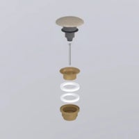 Immagine di Cielo Piletta universale click clack finitura bronzo, con coperchio in ceramica colore avena finitura opaco PIL01BRAV