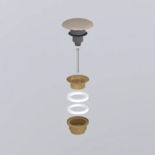 Immagine di Cielo Piletta universale click clack finitura bronzo, con coperchio in ceramica colore avena finitura opaco PIL01BRAV
