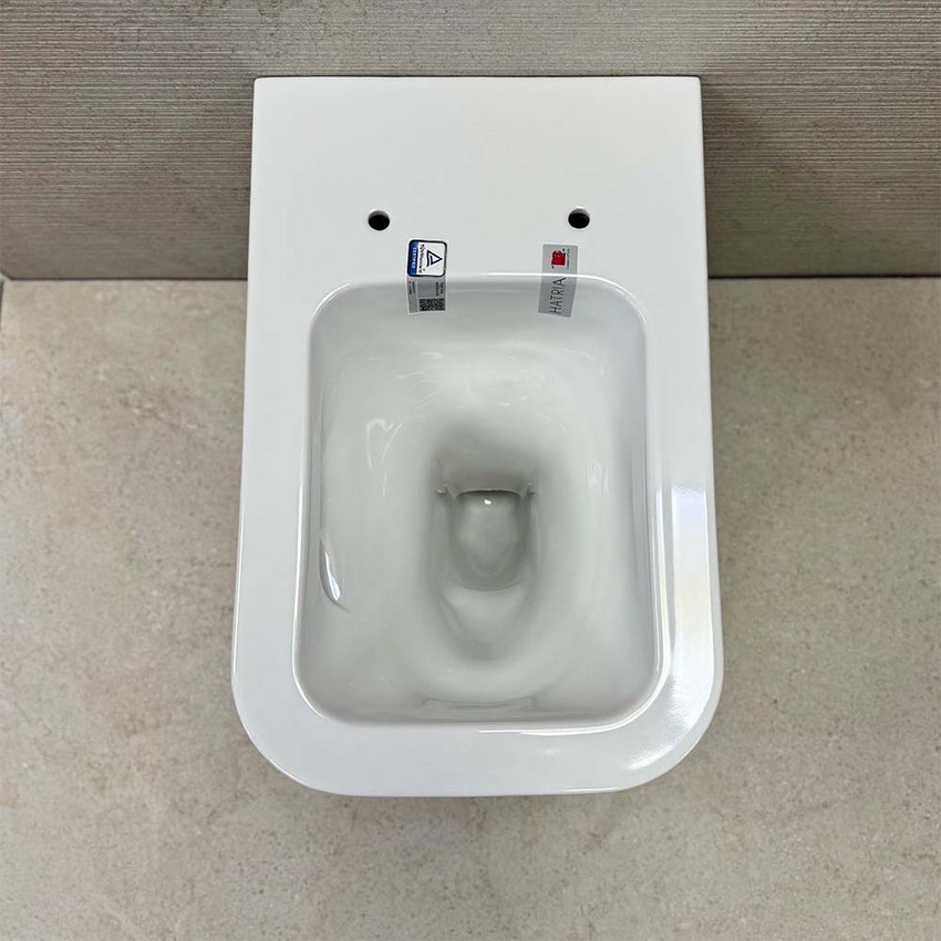 Immagine di Hatria TECNA vaso a terra Pure Vortex, traslato, senza sedile, colore bianco finitura lucido 00Y9DH01