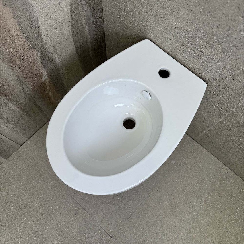 Immagine di Hatria PLANETA bidet sospeso monoforo, colore bianco finitura lucido 00Y9E301