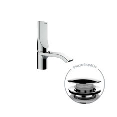Immagine di Bossini APICE-R miscelatore monocomando H.16.8 cm per lavabo, con scarico 1"1/4 click-clack, finitura cromo E89600000030005