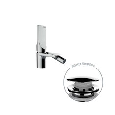 Immagine di Bossini APICE parte esterna miscelatore monocomando H.16.9 cm per bidet, con scarico 1"1/4 click-clack, finitura cromo E89601000030005