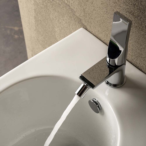 Immagine di Bossini APICE parte esterna miscelatore monocomando H.16.9 cm per bidet, con scarico 1"1/4 click-clack, finitura cromo E89601000030005