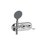 Immagine di Bossini APICE parte esterna miscelatore per vasca, con deviatore a 2 vie, con doccetta, supporto doccetta, presa acqua e flessibile 150 cm, senza corpo incasso, finitura cromo Z00557000030005
