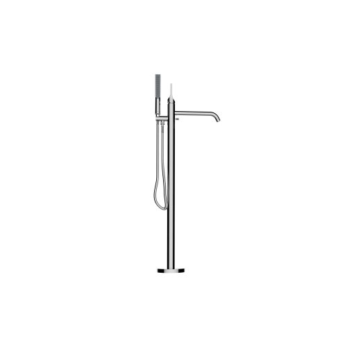Immagine di Bossini APICE gruppo esterno vasca con colonna monocomando freestanding a pavimento, con doccetta, bocca erogazione Ø 2.4 cm, con deviatore a 2 vie, finitura cromo Z00581000030005