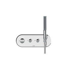 Immagine di Bossini APICE miscelatore termostatico a 2 vie, con doccetta, supporto doccetta, e flessibile 150 cm, finitura cromo Z00523000030005