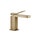 Gessi RETTANGOLO K miscelatore lavabo H.15.4 cm senza scarico con flessibili di collegamento, finitura warm bronze brushed PVD 53002#726