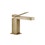 Immagine di Gessi RETTANGOLO K miscelatore lavabo H.15.4 cm senza scarico con flessibili di collegamento, finitura warm bronze brushed PVD 53002#726