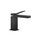 Gessi RETTANGOLO K miscelatore lavabo H.15.4 cm senza scarico con flessibili di collegamento, colore nero finitura opaco 53002#299