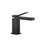Immagine di Gessi RETTANGOLO K miscelatore lavabo H.15.4 cm senza scarico con flessibili di collegamento, colore nero finitura opaco 53002#299