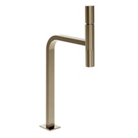 Immagine di Gessi INCASTRI miscelatore lavabo H.46,1 cm, senza scarico, con flessibili, finitura finox brushed nickel 75204#149